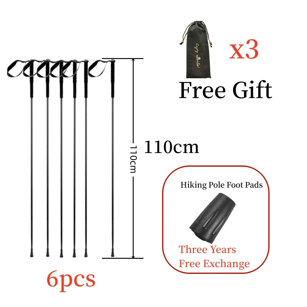 Ultra Light Trekking Pole Carbon Folding Hiking Stick Collapsible Hiking Poles 115G Trekking Stick Walking Poles Walk