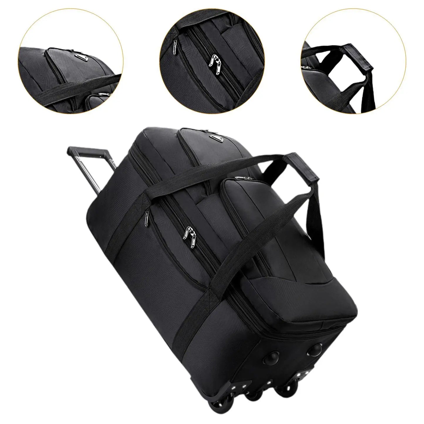 Duffel Bag with Wheels Rolling Garment Bag for Outdoor Business Trip Travel
