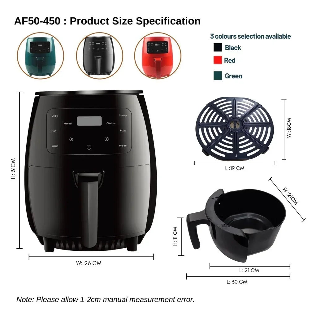 New Air Fryer Household Large Capacity French Fry Machine Multifunctional Electric Fryer