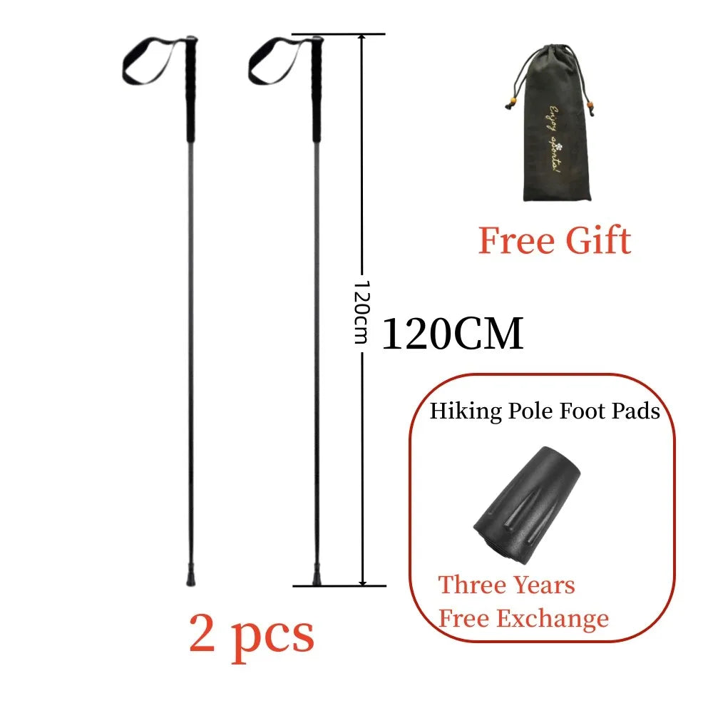 Ultra Light Trekking Pole Carbon Folding Hiking Stick Collapsible Hiking Poles 115G Trekking Stick Walking Poles Walk