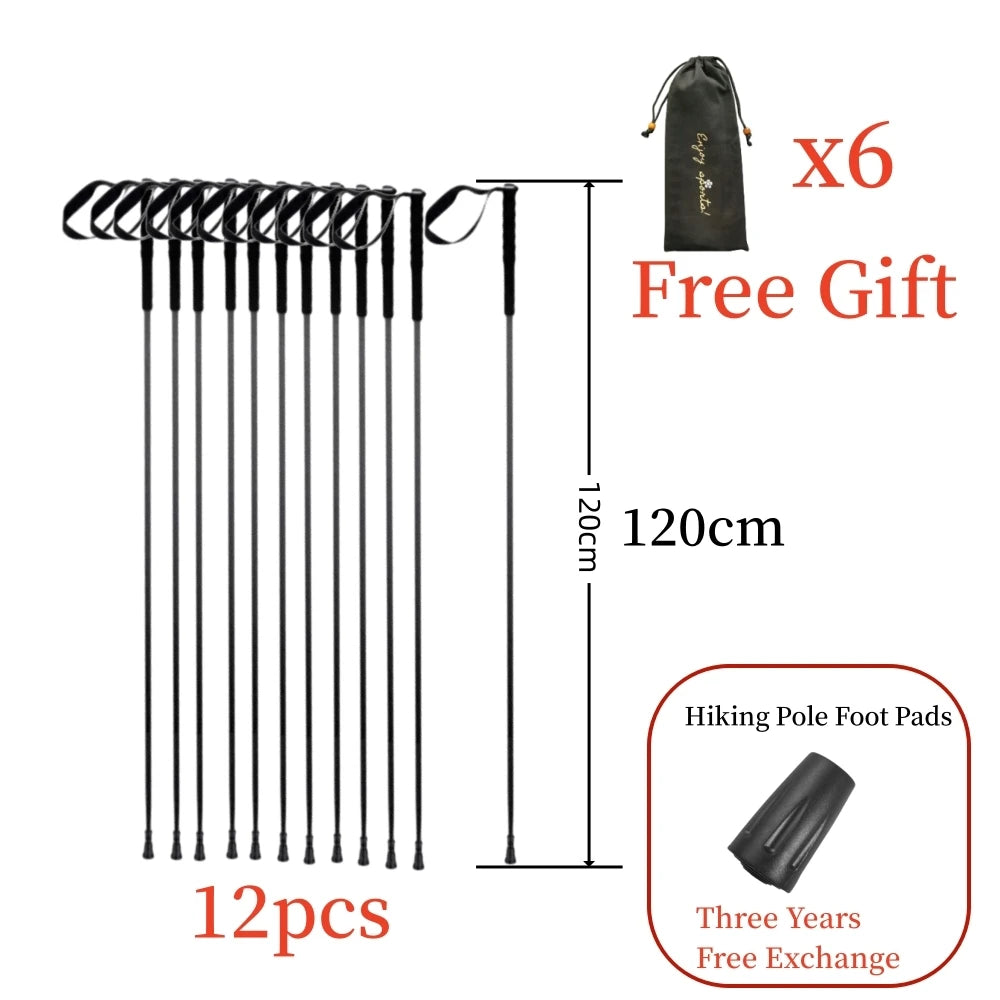 Ultra Light Trekking Pole Carbon Folding Hiking Stick Collapsible Hiking Poles 115G Trekking Stick Walking Poles Walk