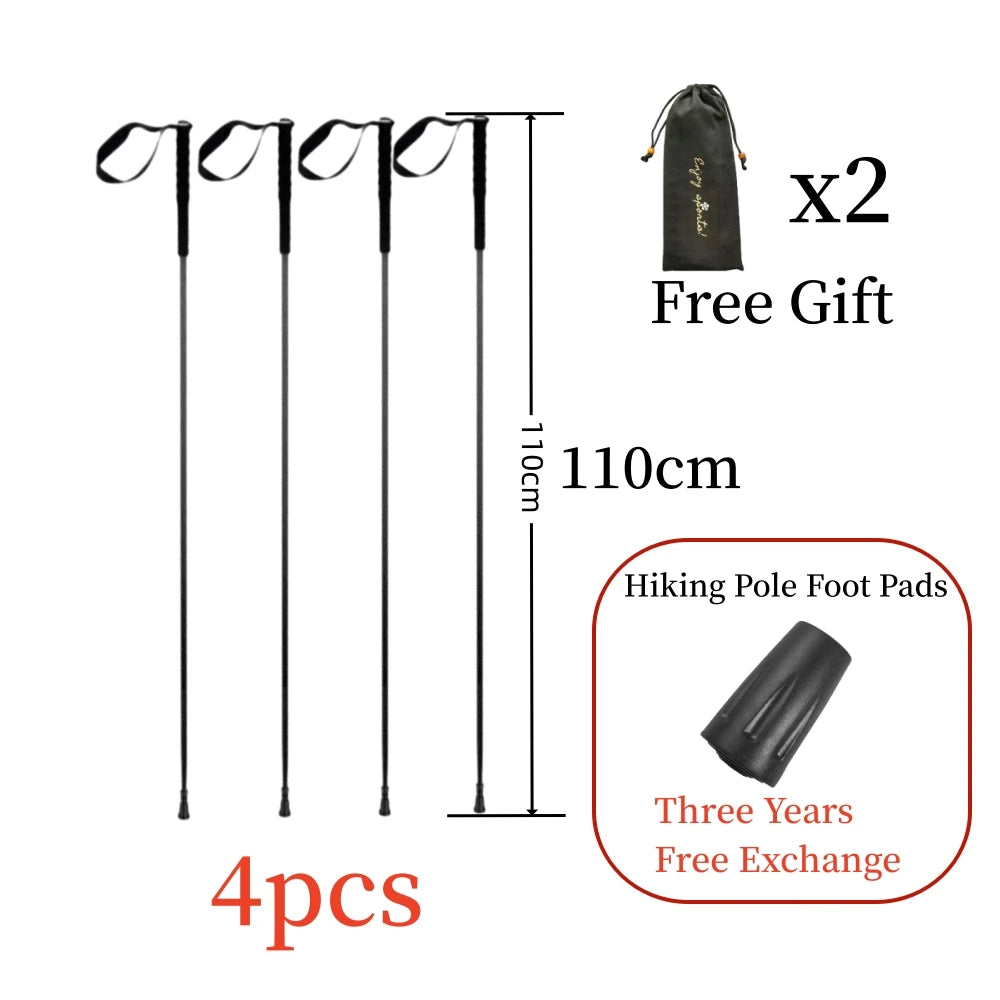 Ultra Light Trekking Pole Carbon Folding Hiking Stick Collapsible Hiking Poles 115G Trekking Stick Walking Poles Walk
