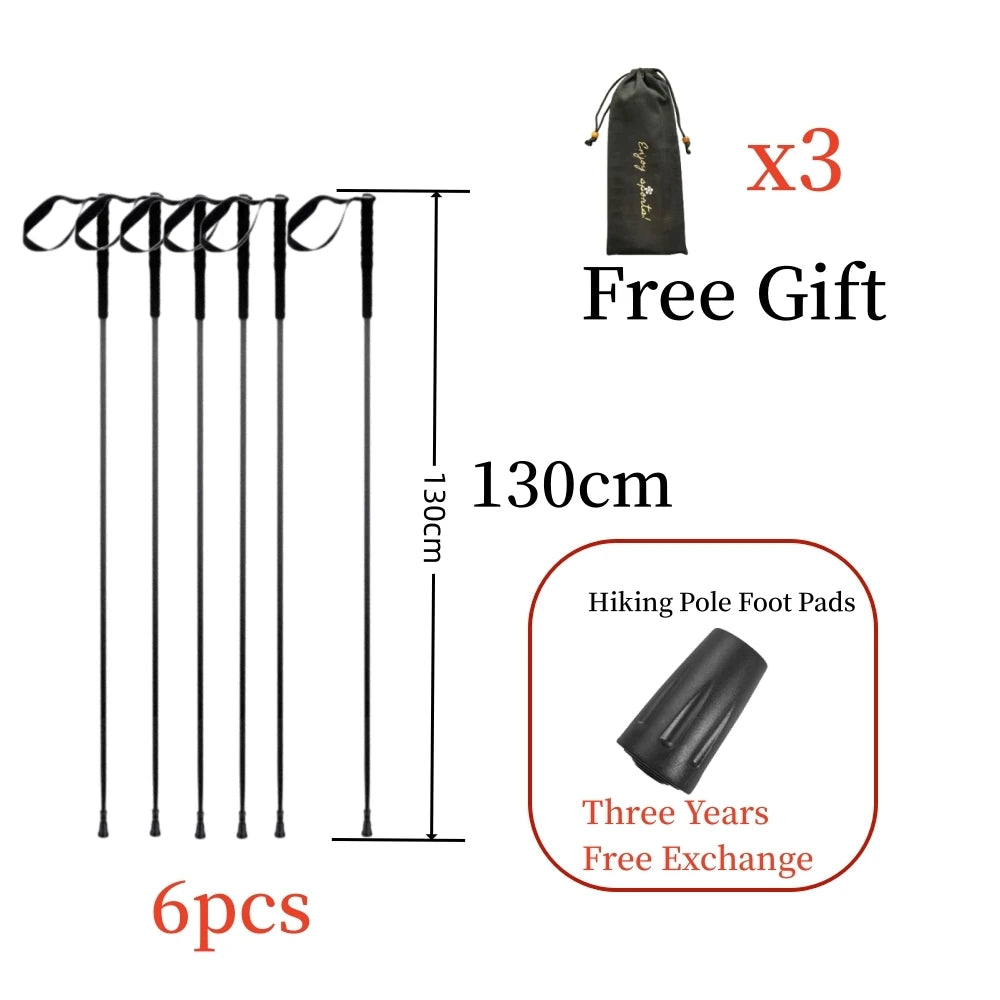 Ultra Light Trekking Pole Carbon Folding Hiking Stick Collapsible Hiking Poles 115G Trekking Stick Walking Poles Walk