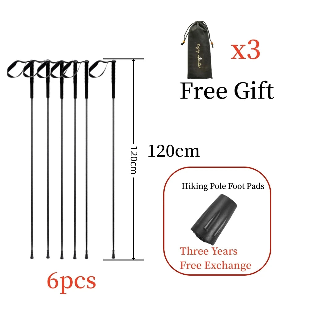 Ultra Light Trekking Pole Carbon Folding Hiking Stick Collapsible Hiking Poles 115G Trekking Stick Walking Poles Walk