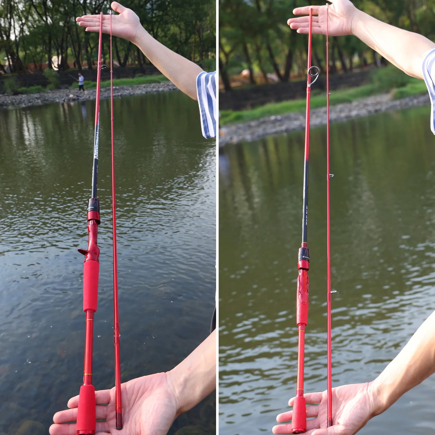 2 Sections 1.98m Fishing Rods IM7 Graphite Spinning Rod Casting Rod Strong Quality casting Rod with Super Polymer Handle