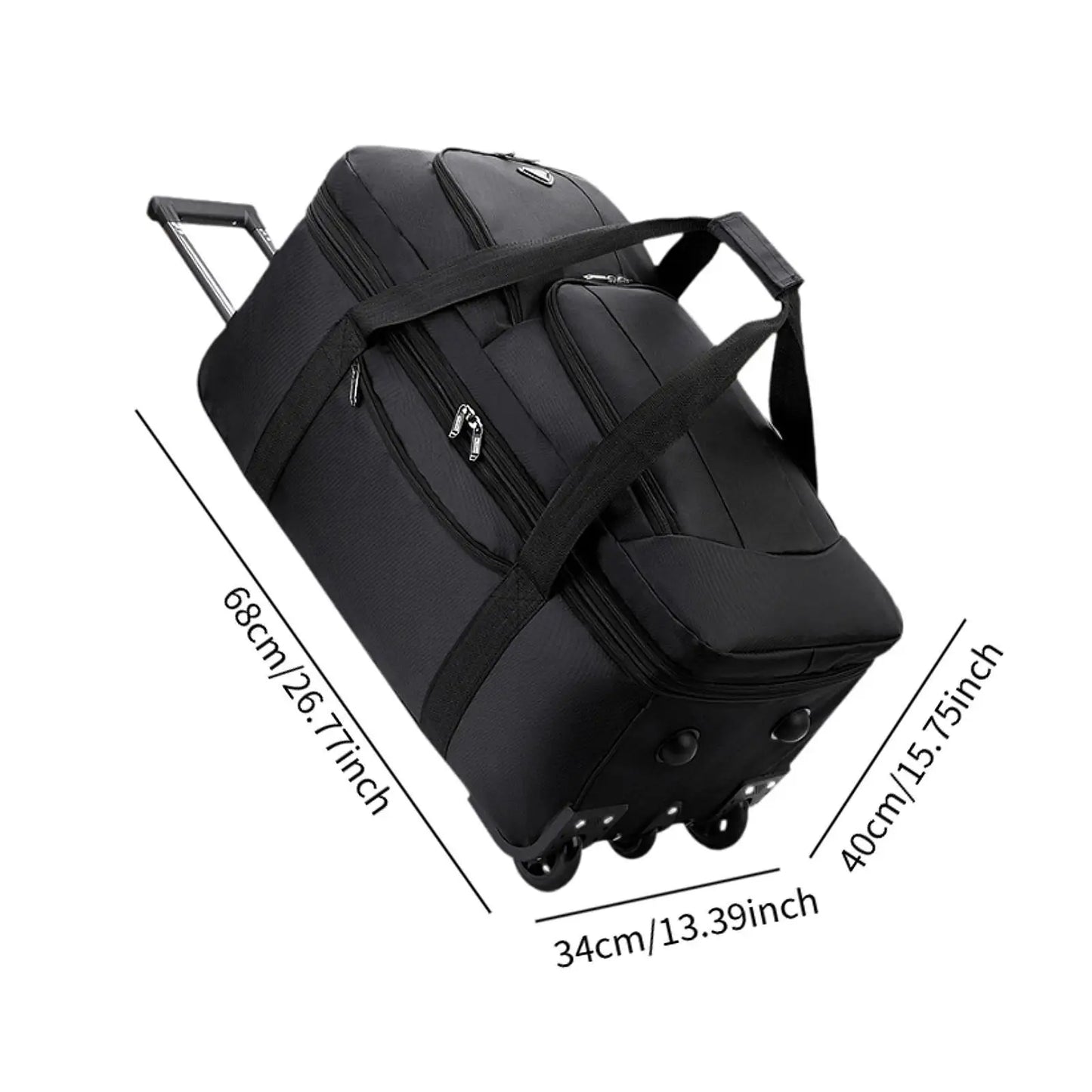 Duffel Bag with Wheels Rolling Garment Bag for Outdoor Business Trip Travel